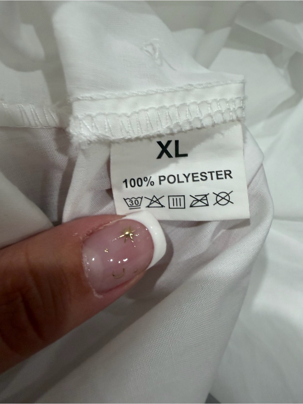 Source Unknown White Off-Shoulder Ruffle Button-Front Top - Picture 3 of 3